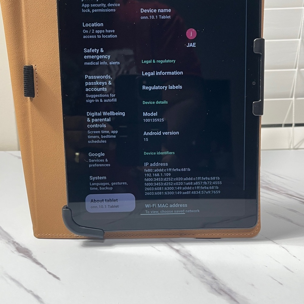 10.1 Onn Tablet With Folio Case